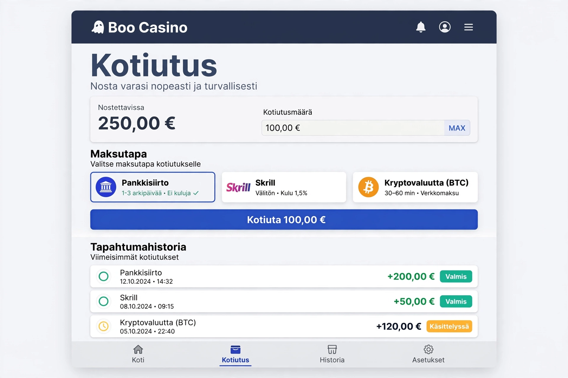 Boo casino kotiutus – komplett guide til raske og trygge uttak